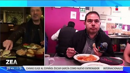 Atalo Mata desayuna en la fonda "Margarita" en la CDMX