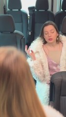 Wow! Girls cut their clothes on a public bus!