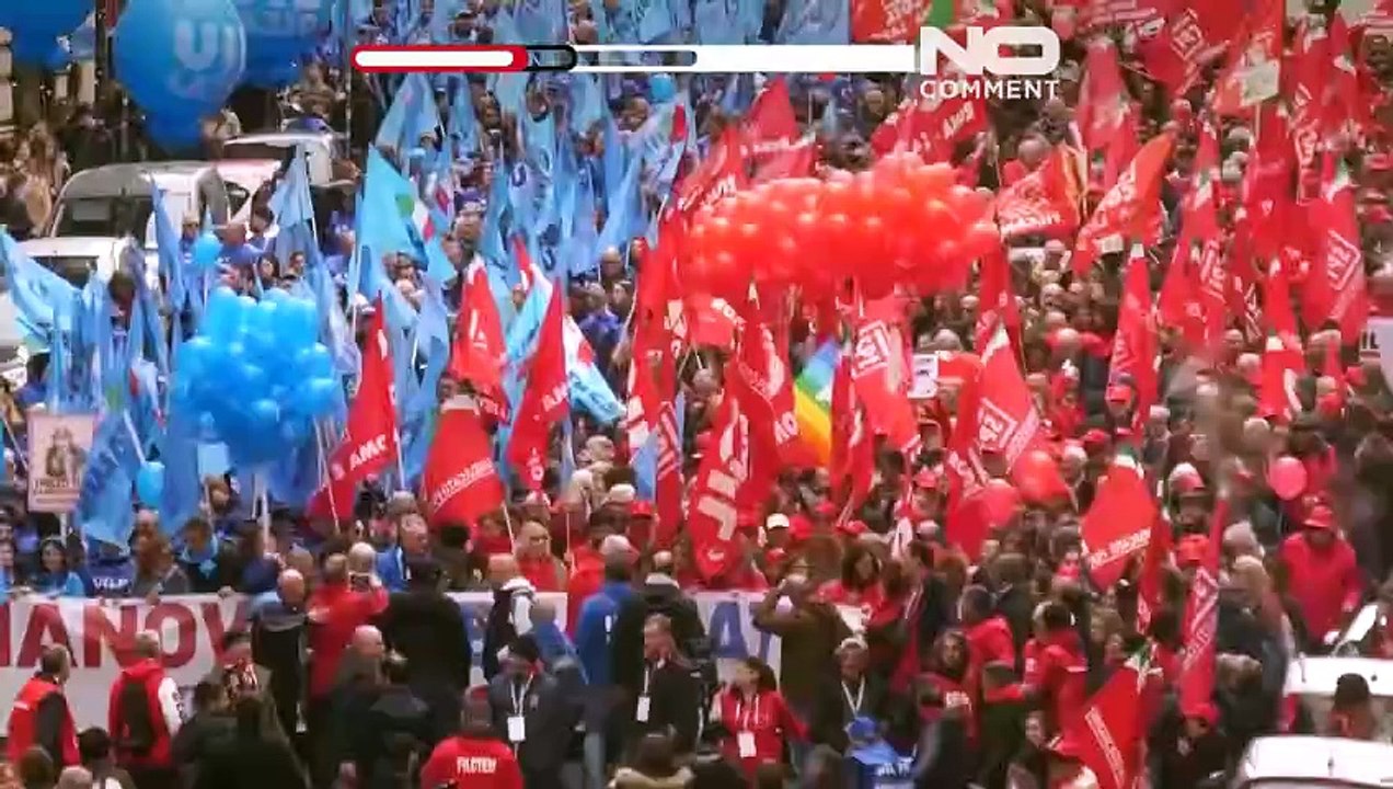 Streikende Arbeitnehmer in Italien fordern Lohnerhöhungen bei steigender Inflation