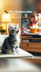 Munchie baking a cake 🐈🎂 #cat #ai #catlover #cutecat #story #kitten