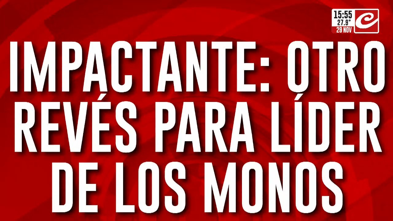 Impactante: otro revés para el líder de los Monos