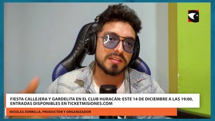 Fiesta callejera y gardelita en el Club Huracán Este 14 de diciembre a las 1900, entradas disponibles en TicketMisiones.com