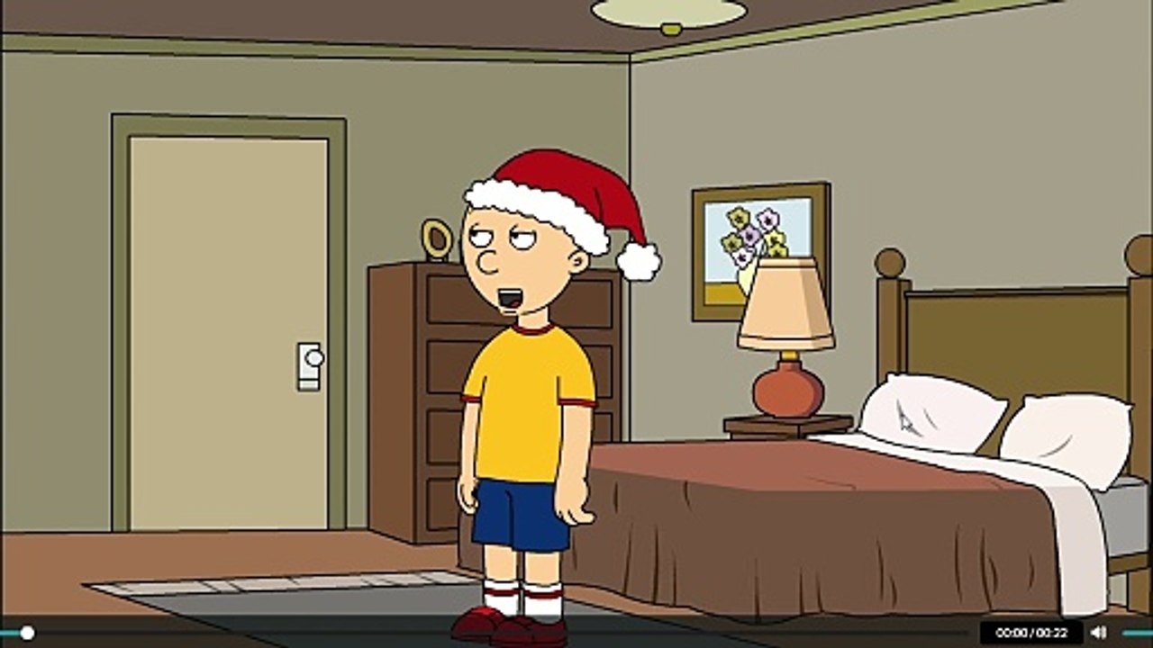 caillou put up his christmas tree