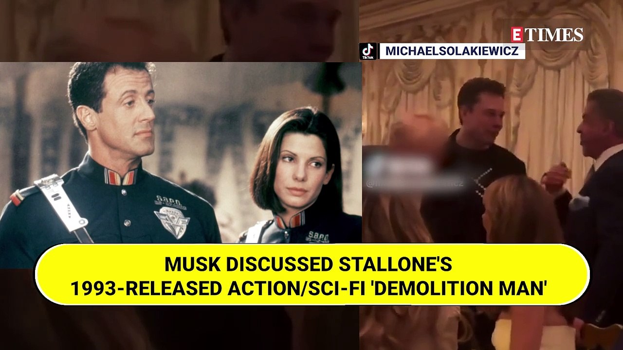 Elon Musk Talks Demolition Man With Sylvester Stallone At Donald Trumps Thanksgiving Dinner Party