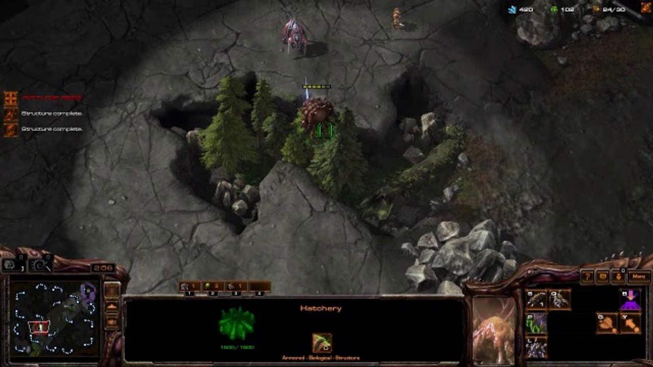 [StarCraft 2]No.0310--Great ZERG Player vs Hard A.I, LOSS[2-Base Ravager-Ling Attack]