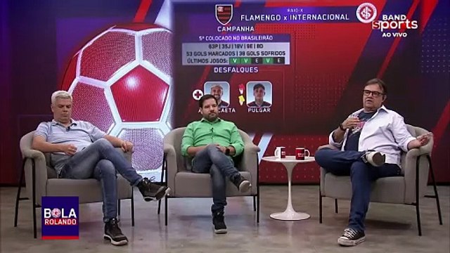FLAMENGO X INTERNACIONAL: BERNARDO RAMOS ANALISA MOMENTO DE FILIPE LUÍS | BOLA ROLANDO