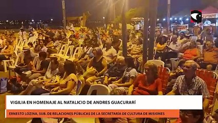 Vigilia en homenaje al natalicio de Andres Guacurarí