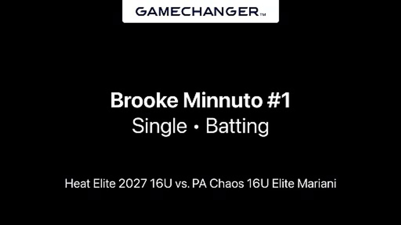 Brooke Minnuto Single vs. PA Chaos 16U Elite Mariani