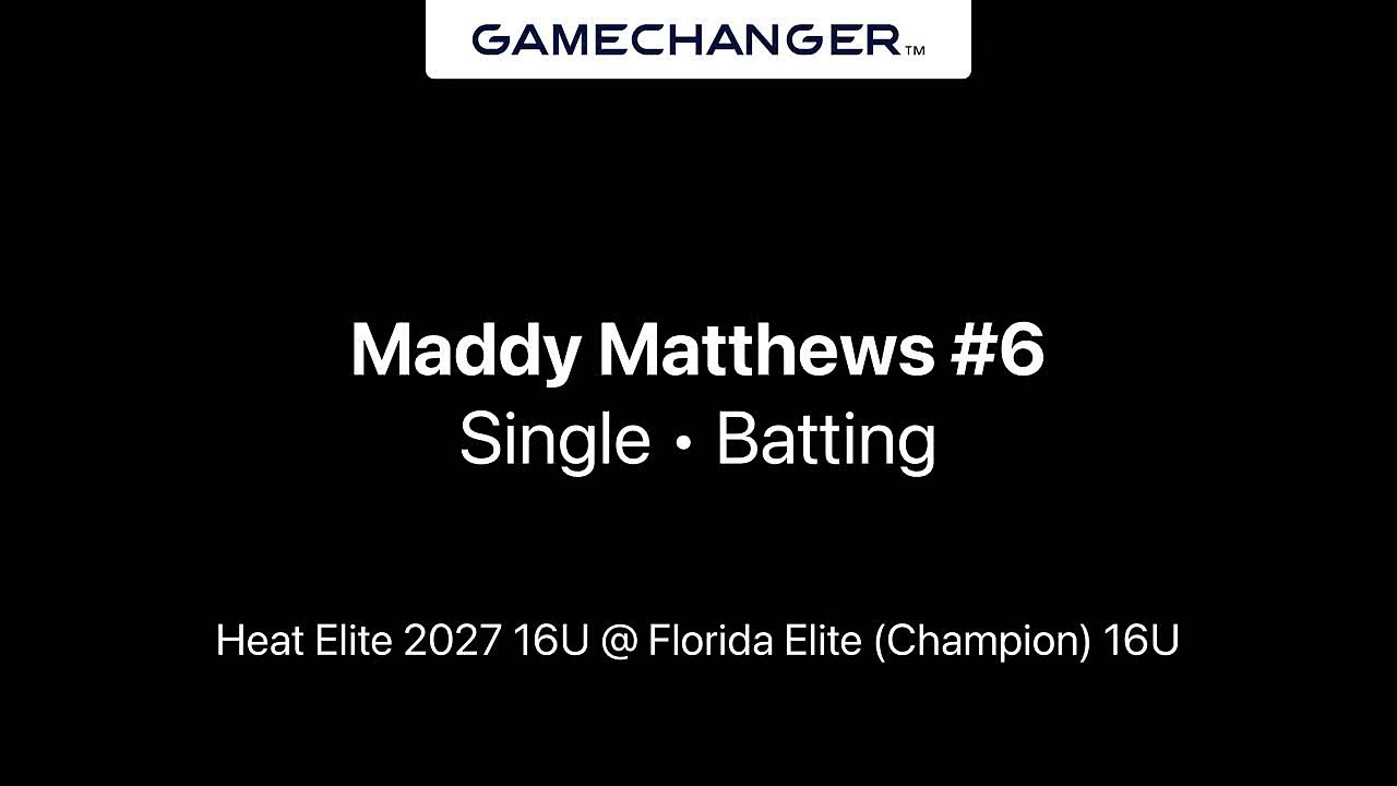 Maddy Matthews Single @ Florida Elite (Champion) 16U