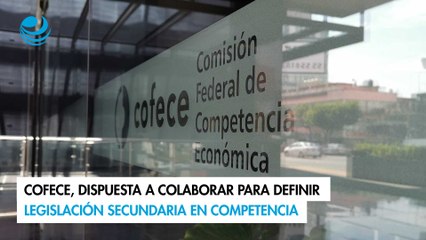 Cofece, dispuesta a colaborar para definir legislación secundaria en competencia