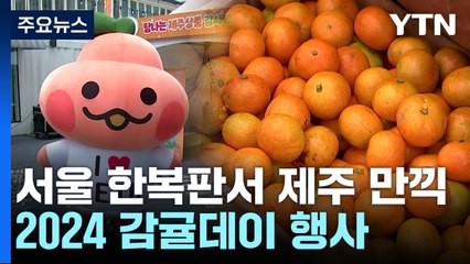 서울 '핫플'에 뜬 제주 감귤...2024 감귤데이 행사 / YTN