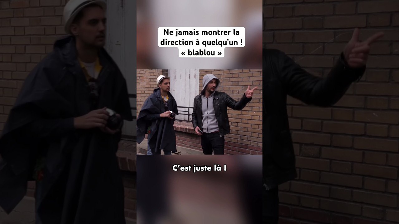 Ne jamais montrer la direction à quelqu’un ! 😂￼ #blablou #humour #drole #fakegun #film #sketch