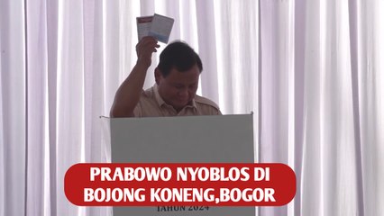Prabowo Nyoblos di Bojong Koneng,