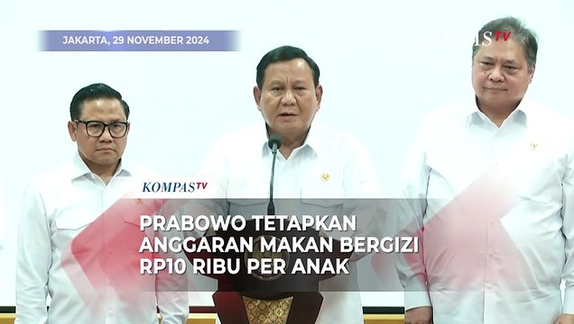 Presiden Prabowo Umumkan Anggaran Program Makan Bergizi Gratis jadi Rp10.000 per Anak dan Ibu Hamil