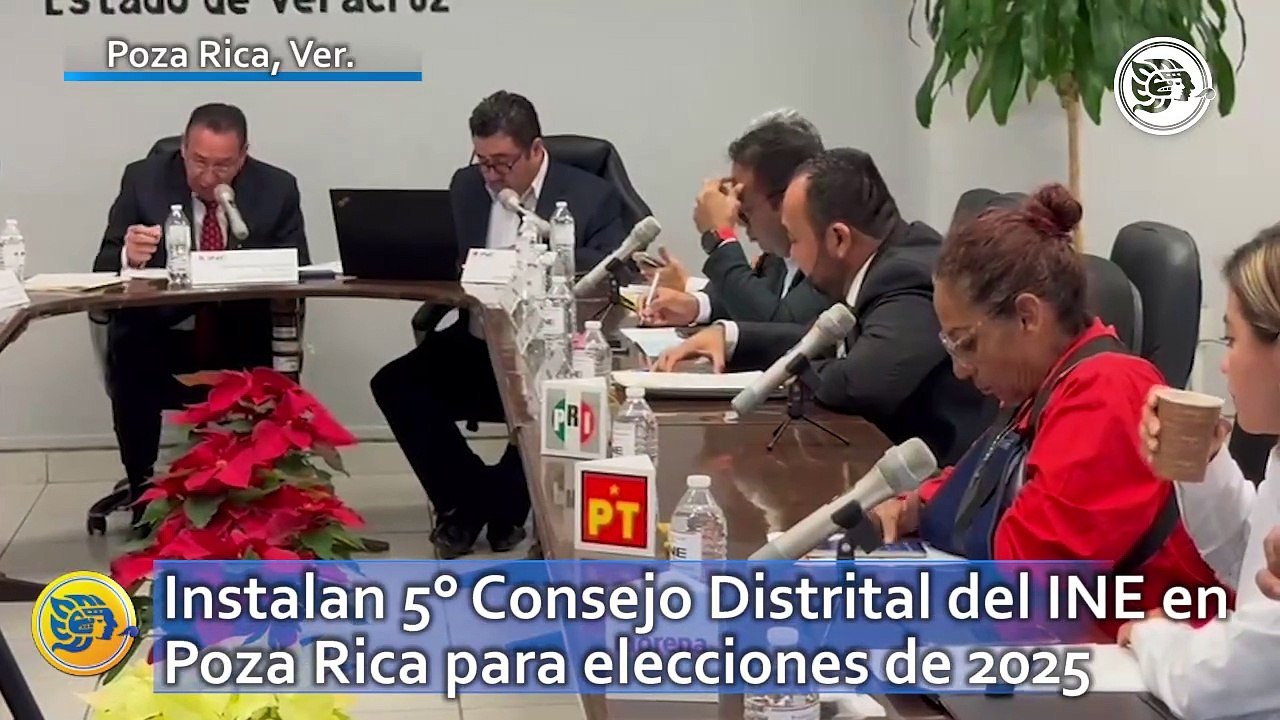 Instalan 5° Consejo Distrital del INE en Poza Rica para elecciones de 2025