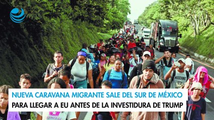 Nueva caravana migrante sale del sur de México para llegar a EU antes de la investidura de Trump