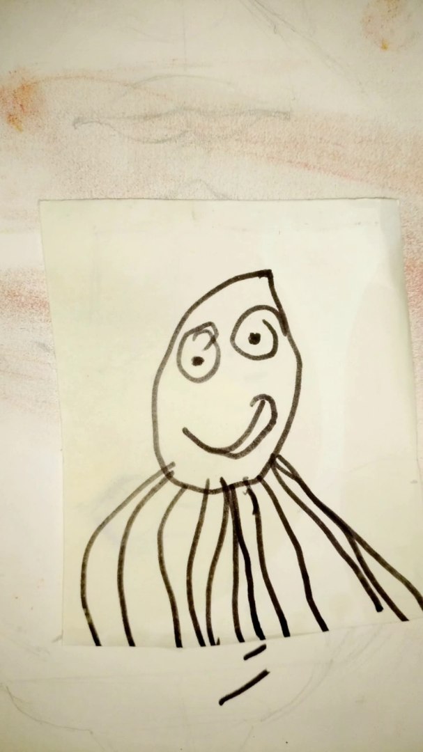 ⁣Octopus drawing by kids