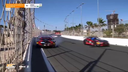 GT4 Euroepan Series 2024 Jeddah Race 2 Vaintrub Crash