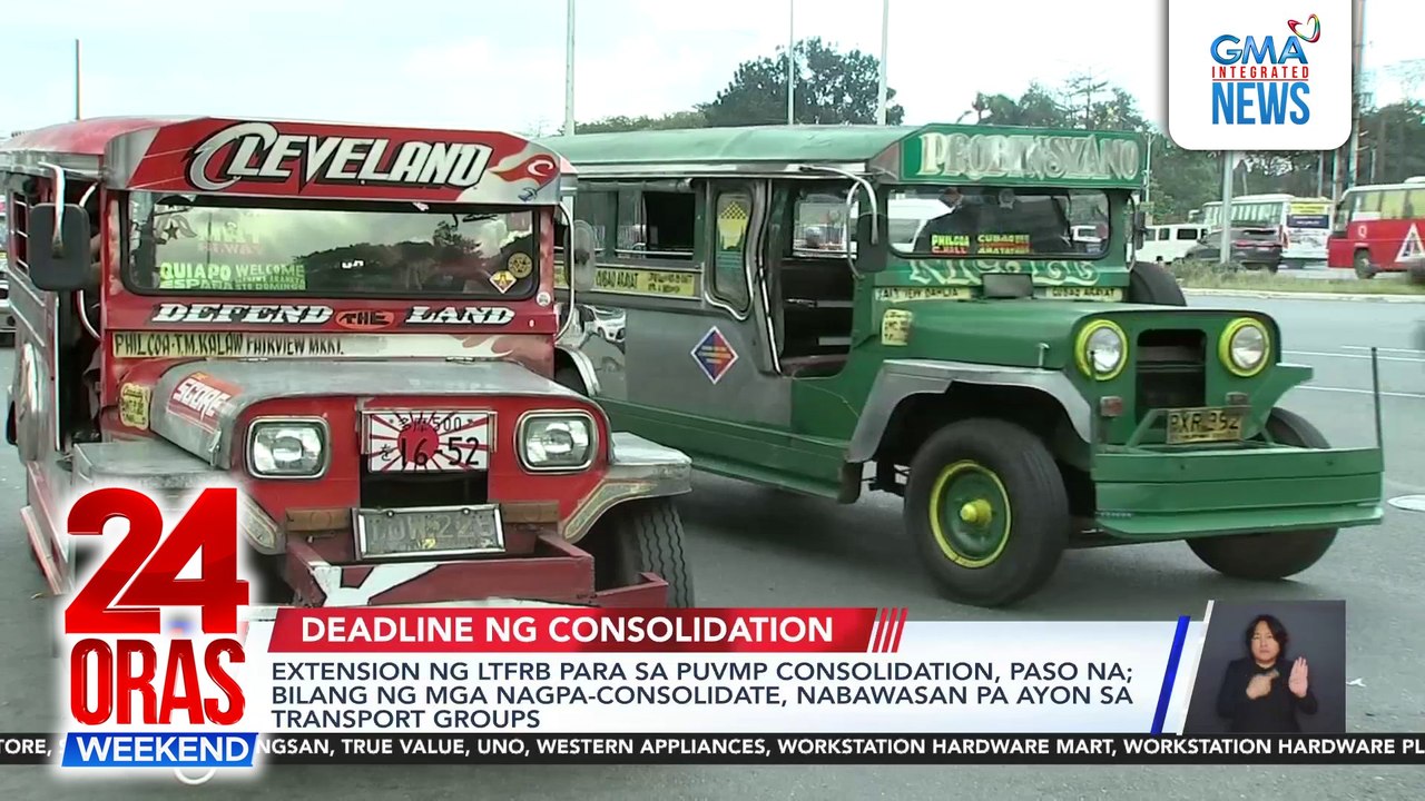 Extension ng LTFRB para sa PUVMP consolidation, paso na; bilang ng mga nagpa-consolidate, nabawasan pa ayon sa transport groups | 24 Oras Weekend