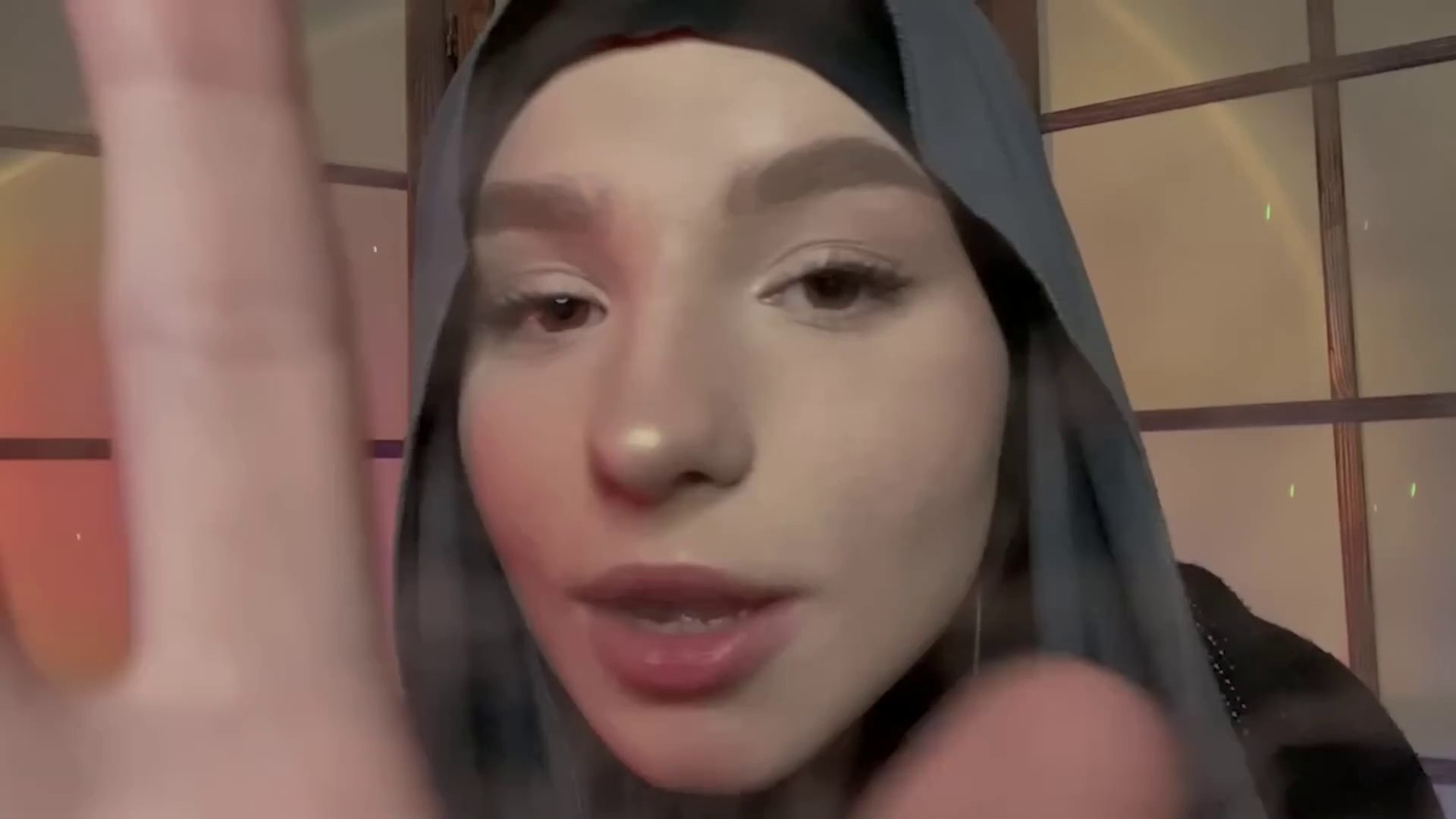 ⁣❤️Unusual ASMR SPIDER WEB & Mouth-sounds❤️ Tapping & Brushing FACE (No Talking)