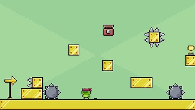 Frog Ninja: GOLD! Edition - gameplay (itch.io) || 2d platformer