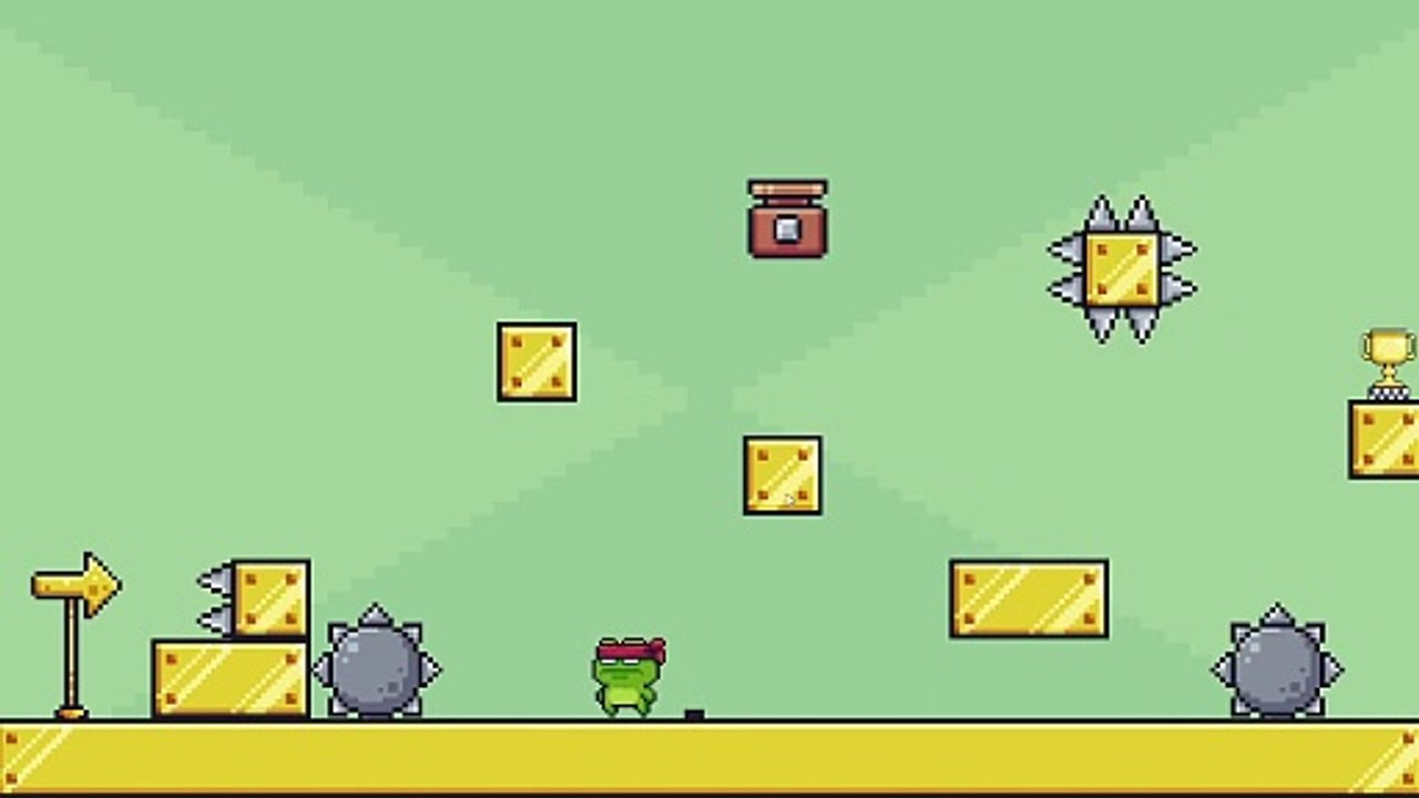 Frog Ninja: GOLD! Edition - gameplay (itch.io) || 2d platformer