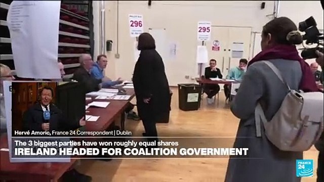 Vote counting underway in Ireland in tight, three-way race