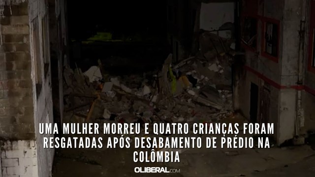 Uma mulher morreu e quatro crianças foram resgatadas após desabamento de prédio na Colômbia