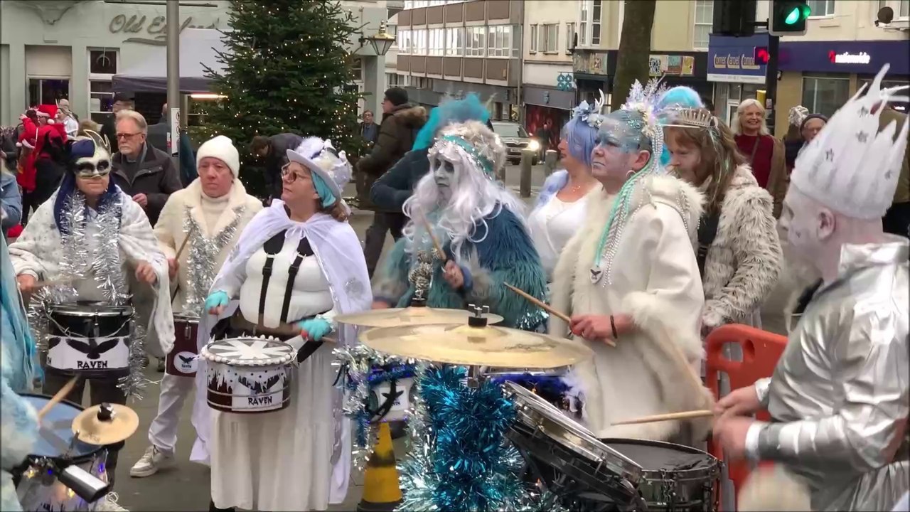 Raven Drummers at St Leonards Frost Fair 2024 in East Sussex