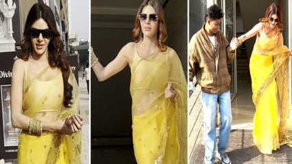 Sherlyn Chopra साड़ी पहनकर हुई Uncomfotable, गिरते-गिरते बचीं Actress  | FilmiBeat