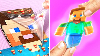 Cardboard or Squishy Steve? 😲 *Minecraft VS Roblox Big Crafts Challenge*