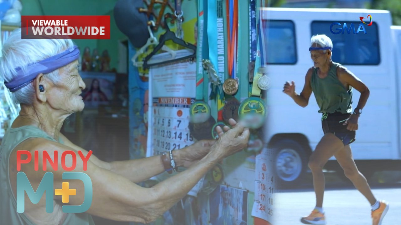 80-anyos na lolo, lodi pa rin pagdating sa marathon! | Pinoy MD