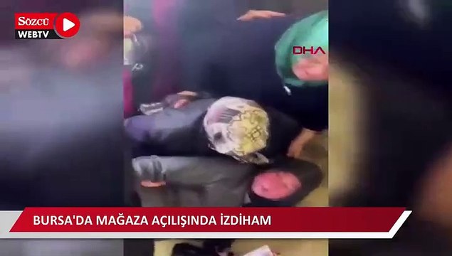 Mağaza açılışında izdiham