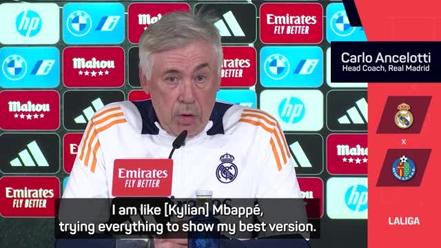 Ancelotti compares his mentality to Mbappe's