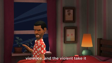 Overcome sinful habit. Christian animation