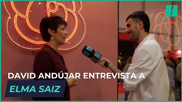 David Andújar entrevista a Elma Saiz en el Congreso Federal del PSOE en Sevilla