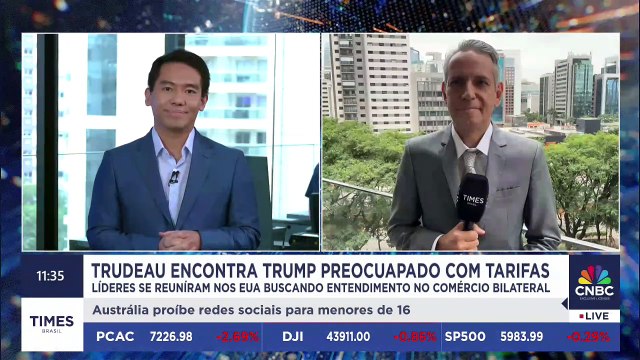 Justin Trudeau se encontra com Donald Trump para debater tarifas | PLANTÃO TIMES BRASIL