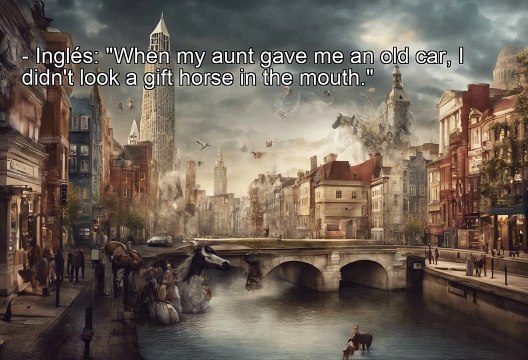 Idioms - look a gift horse in the mouth