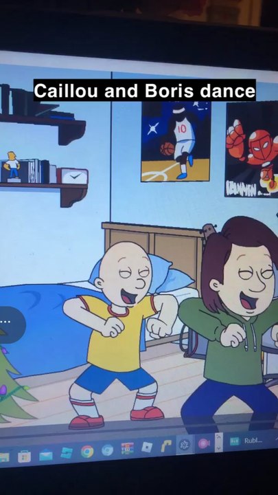 Caillou and boris Christmas dance