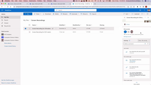 How to USE Microsoft Stream for Office 365 On a Mac - Tutorial 13 - Video Details - Basic Tutorial