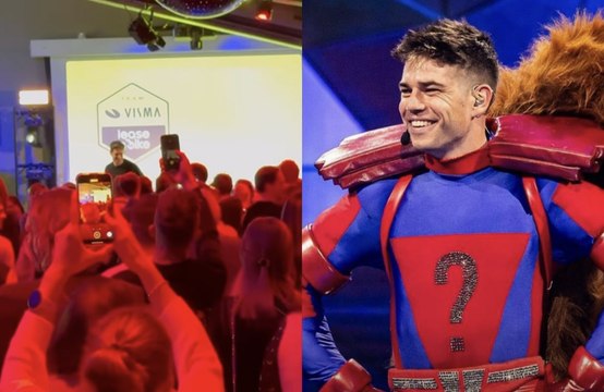 Cyclisme - Route 2024 - Après Mask Singer... Wout Van Aert a remis ça, cette fois pour l'équipe femmes de Visma Lease a Bike