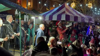 The Beatnxs playing in Crediton Town Square, video by Alan Quick IMG_9010
