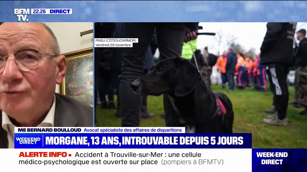 Disparition de Morgane: Bernard Boulloud, avocat spécialiste des disparitions, recommande d'étendre les recherches sur le plan national"