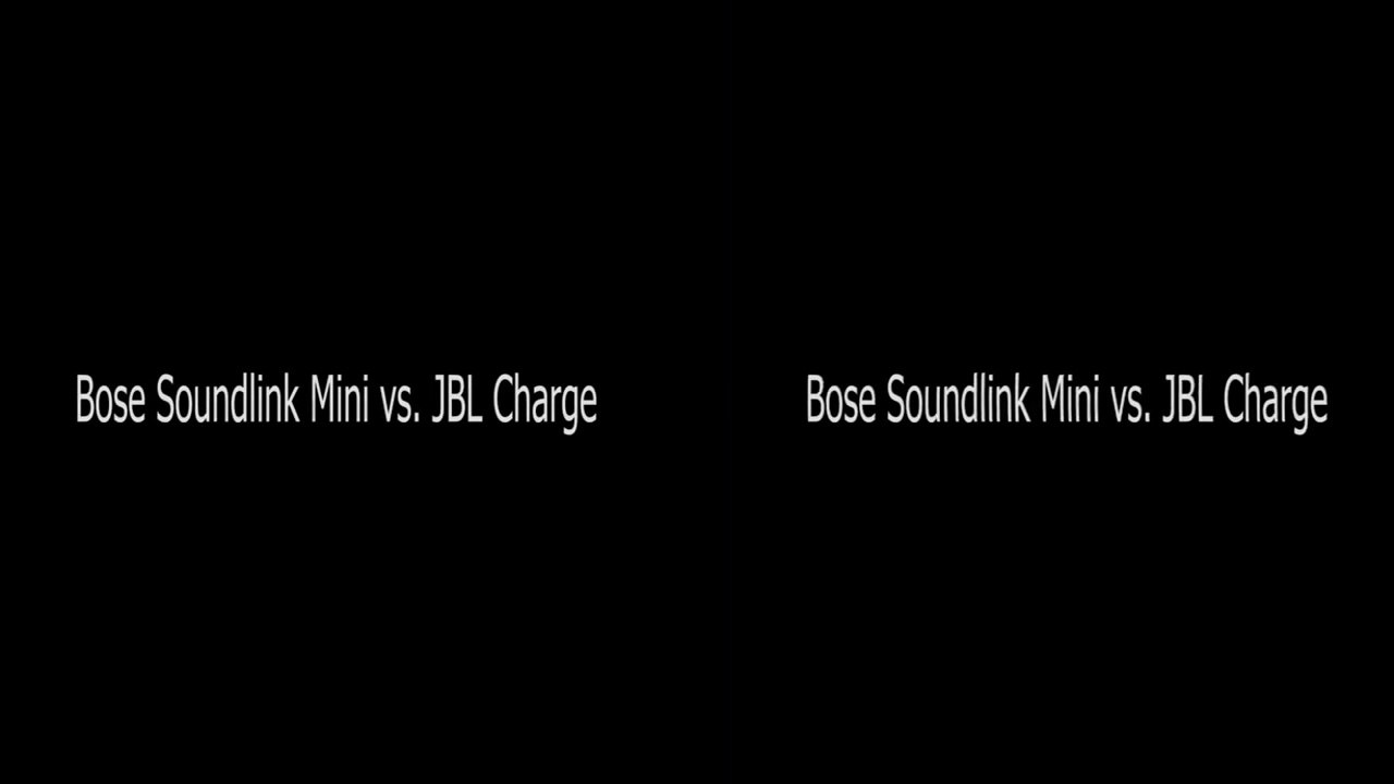 Bose Soundlink Mini vs. JBL Charge