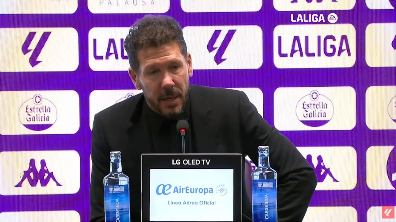 Simeone agradece los aplausos de Zorrilla al gol de Griezmann