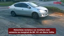 Conserto de marginal da BR 101 causa reclamações e revolta em Barra Velha