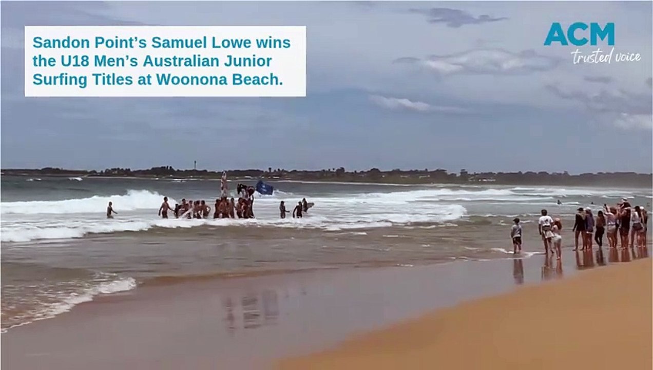 Sandon Point’s Samuel Lowe wins the U18 Men’s Australian Junior Surfing ...