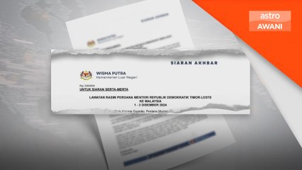 Lawatan kerja: PM Timor-Leste lakukan lawatan rasmi tiga hari ke Malaysia mulai 1 Disember