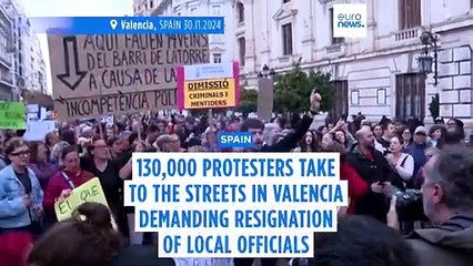 Tens of thousands demand resignation of regional officials one month after Valencia floods