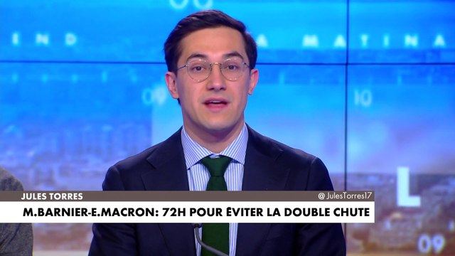 L'édito de Jules Torres : «Michel Barnier-Emmanuel Macron : 72H pour éviter la double chute»